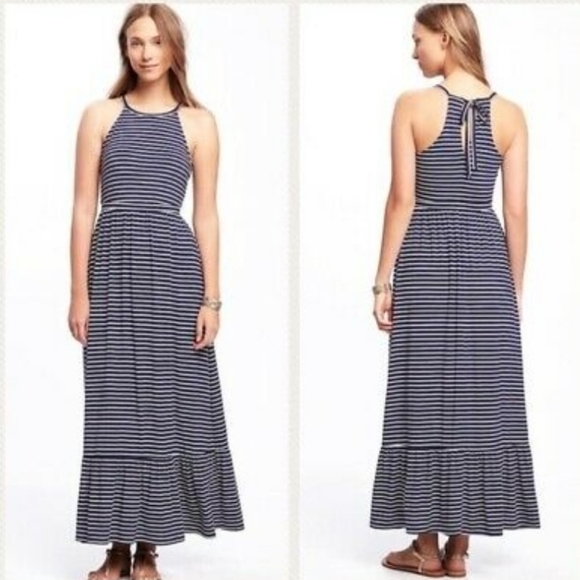 Xs - Old Navy - Maxi striped dress Navy blue white - Picture 14 of 14